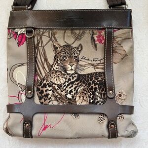 Salvatore Ferragamo Leopard Print Crossbody Bag